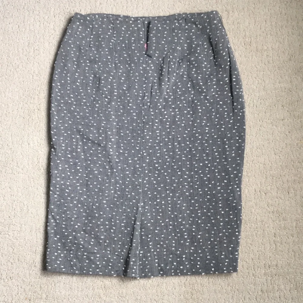🇨🇦 100% Wool Pencil Skirt & Jacket Set - Size 2 - Gray/White • Made in Canada - Picture 15 of 16
